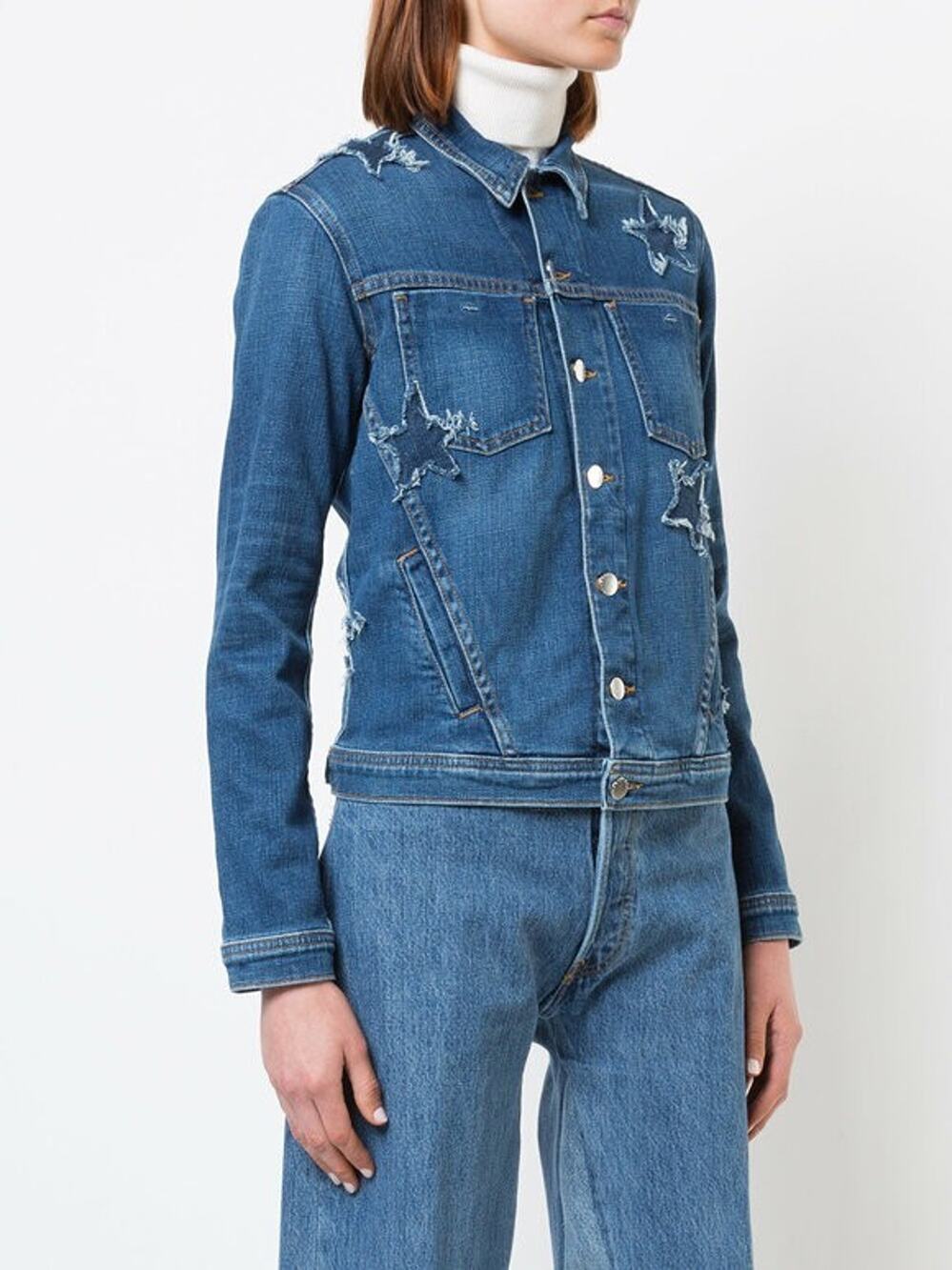 L'Agence Celine Star Slim Fit Denim Jean Jacket Size XS #1A611
